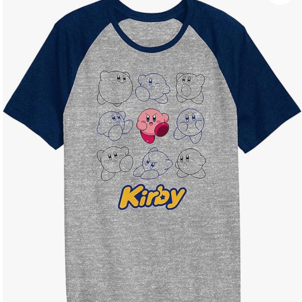 Kids Kirby Grey and Blue T-Shirt Size L (10/12)